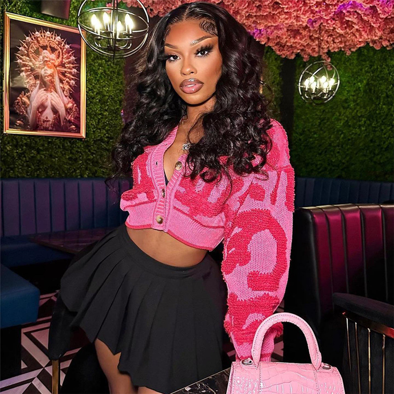 Fall Custom Crop Coat Winter Sweet Color Block Women&#39;s Trench Jacket 